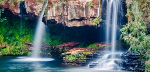 Fern Pool waterfall, Dales Gorge, Karijini National Park in Western Australia