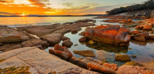 Sunset at Coles Bay Freycinet National Park